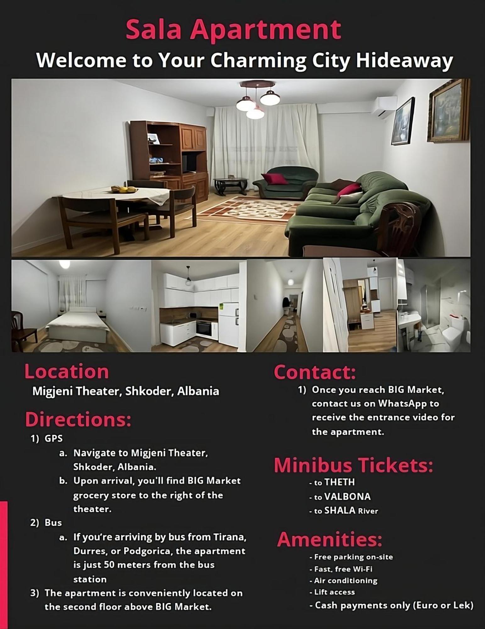 Sala Apartment شكودر المظهر الخارجي الصورة